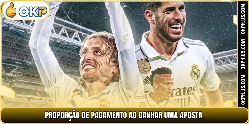 Proporção de pagamento ao ganhar uma aposta